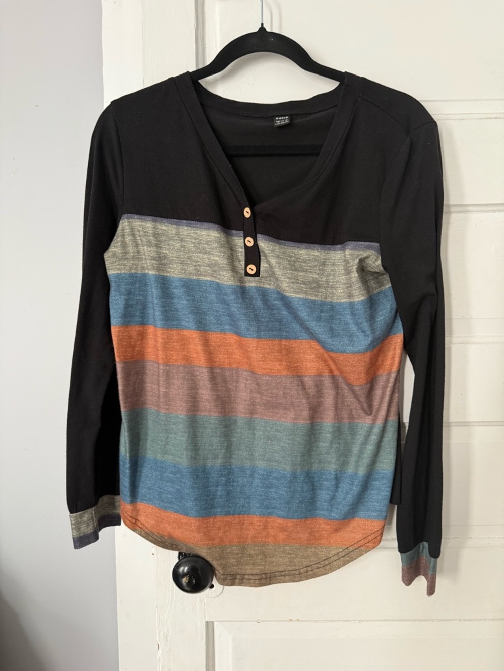 SHEIN Black Crewneck Top - Black